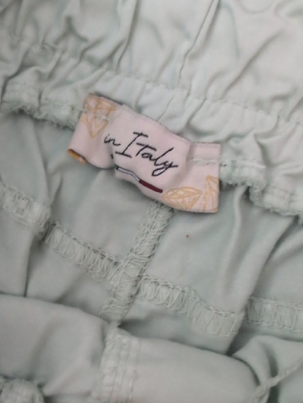 Women's Cropped Drawstring Ankle Pants in Light Sage - Picture 2 of 4